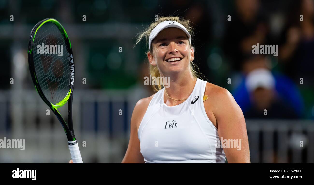 Coco Vandeweghe of the United States in action during her first-round match  at the 2019 Mubadala Silicon Valley Classic Premier Tennis Tournament Stock  Photo - Alamy