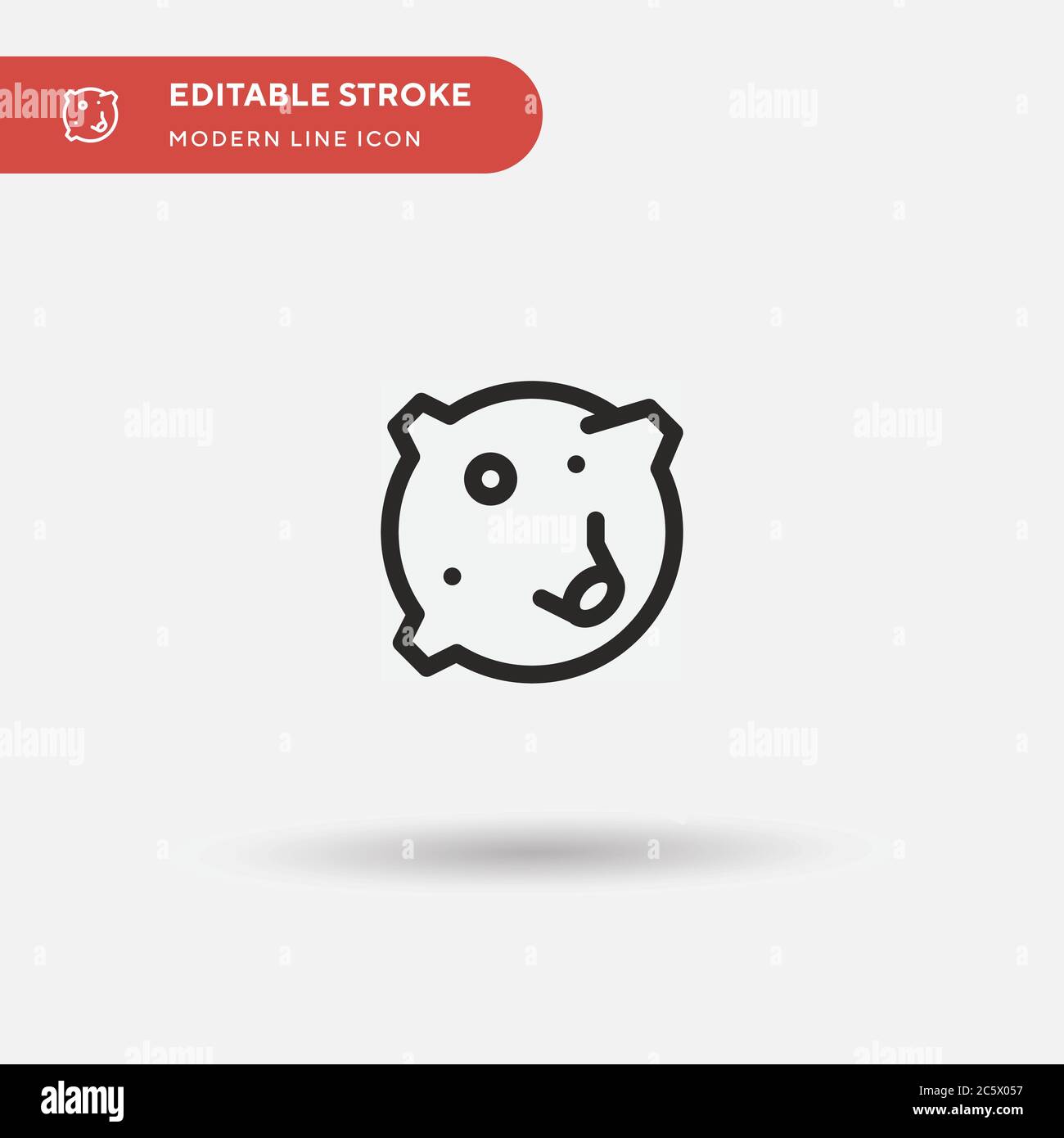 Moon Craters Simple vector icon. Illustration symbol design template for web mobile UI element. Perfect color modern pictogram on editable stroke. Moo Stock Vector
