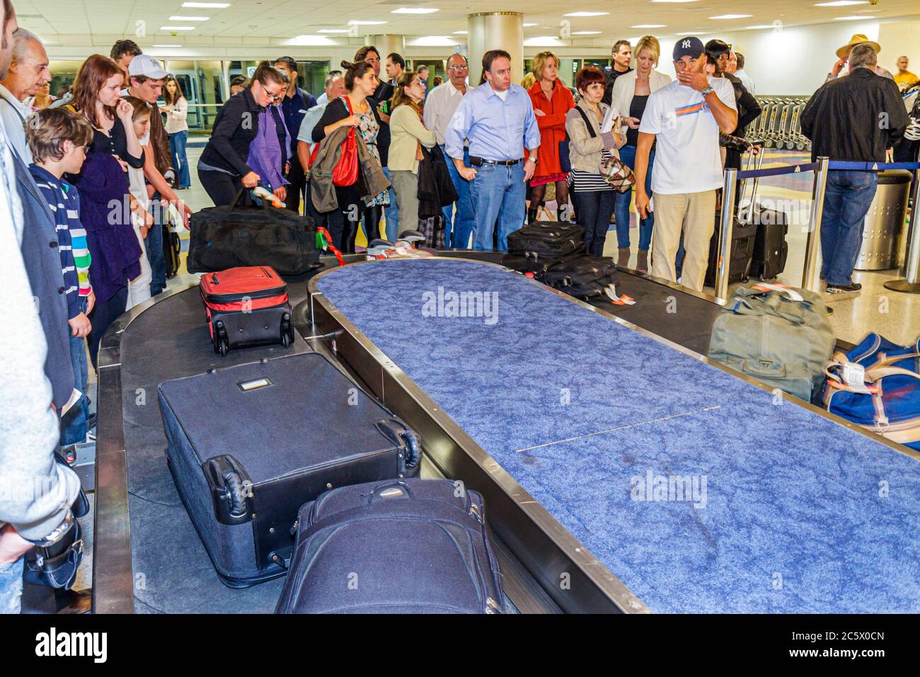 Miami Florida International Airport MIA,arriving flight,baggage claim