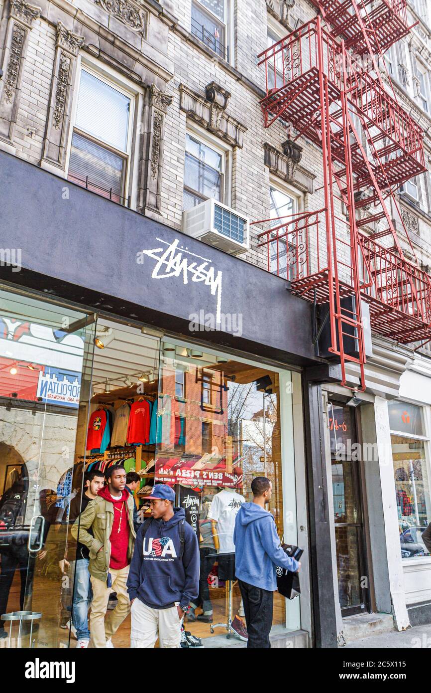 New York New York City Nyc Lower Manhattan Soho Spring Street Stussy Storefront Window Glass Reflection Man S Men S Apparel Fashion Trendy Luxury Urba Stock Photo Alamy