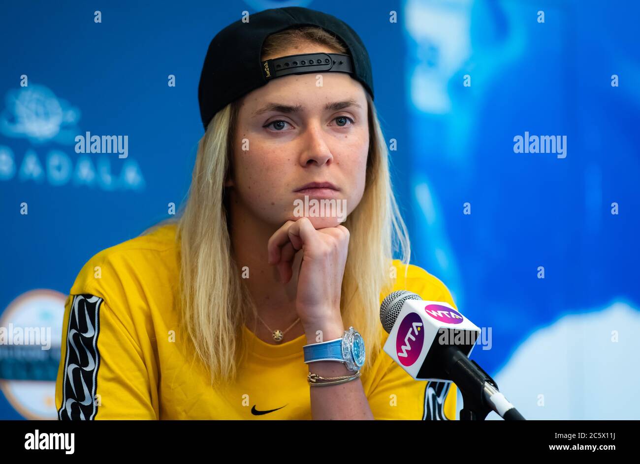 Elina Svitolina of Ukraine during the All Access Hour ahead of the 2019