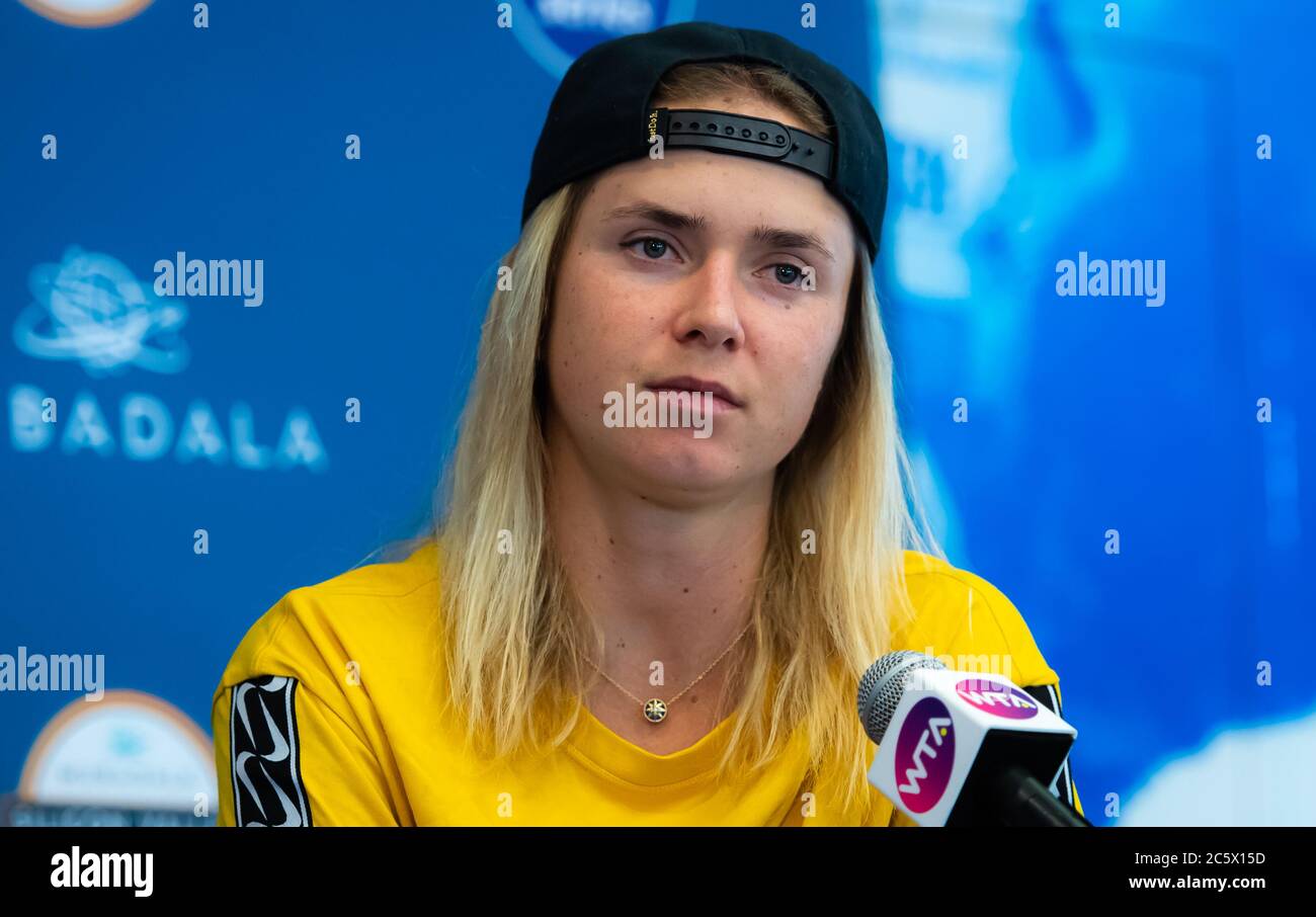 Elina Svitolina of Ukraine during the All Access Hour ahead of the 2019