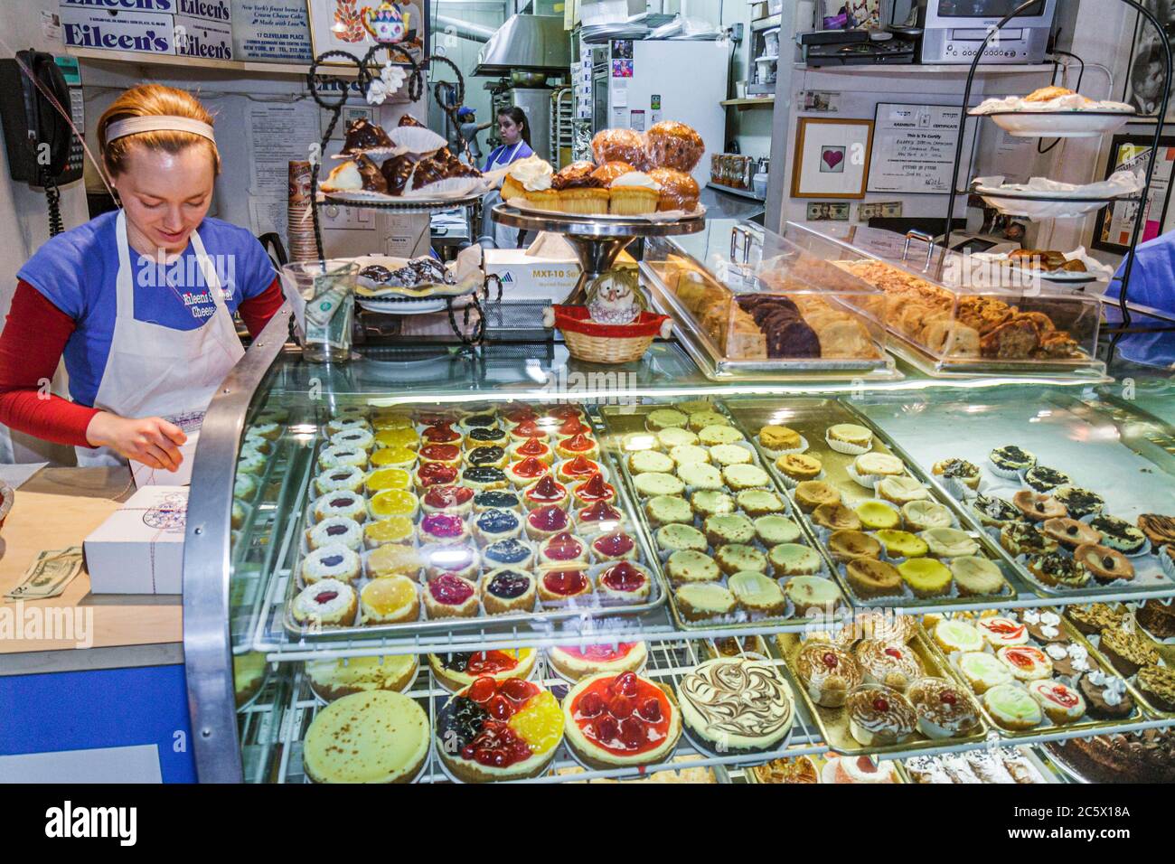 New York,New York City,NY NYC,Lower,Manhattan,SoHo,Cleveland Place,Eileen's Special Cheesecake,bakery,sweets,desserts,treats,variety,fruit fruits topp Stock Photo