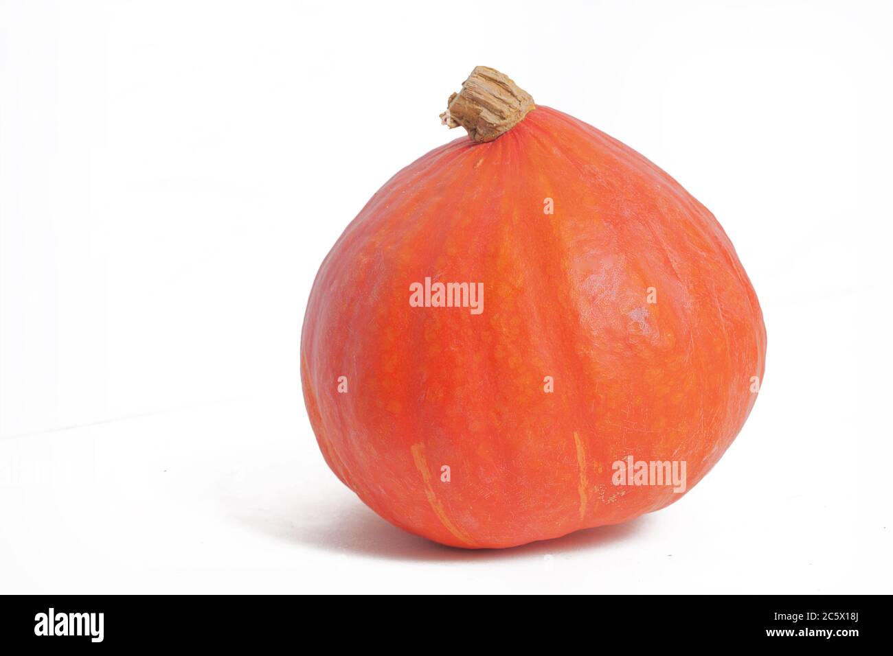 Hokkaido pumpkin on white background. Fresh and ripe Stock Photo - Alamy