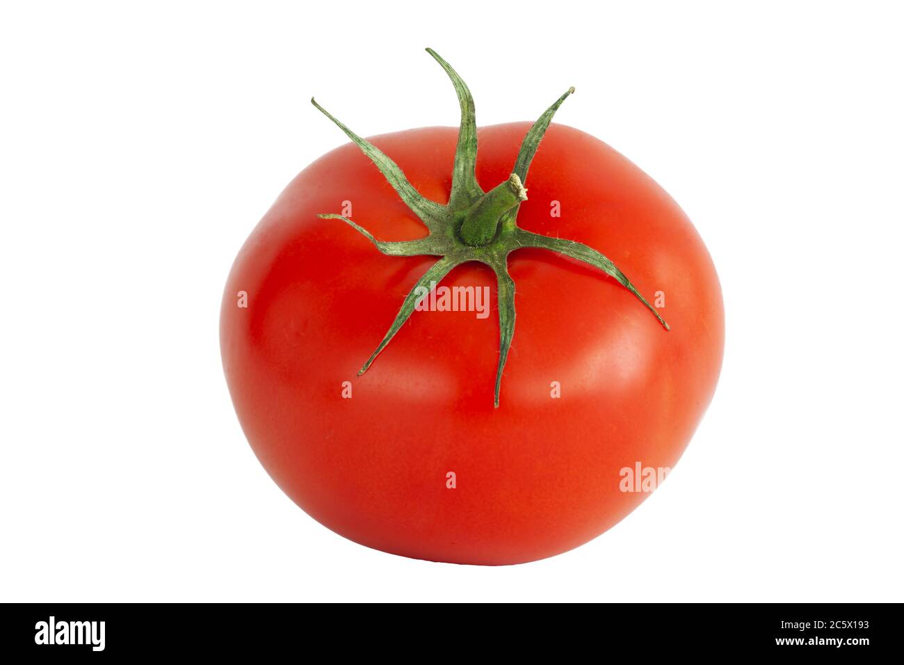 Isolated red tomato on white background Stock Photo - Alamy