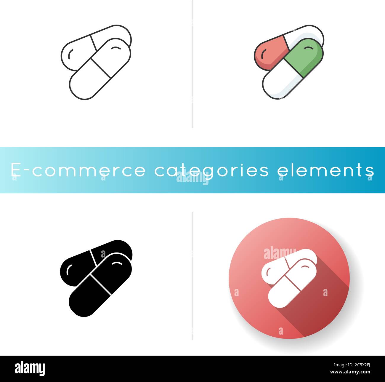 Black white pill shadow Stock Vector Images - Alamy