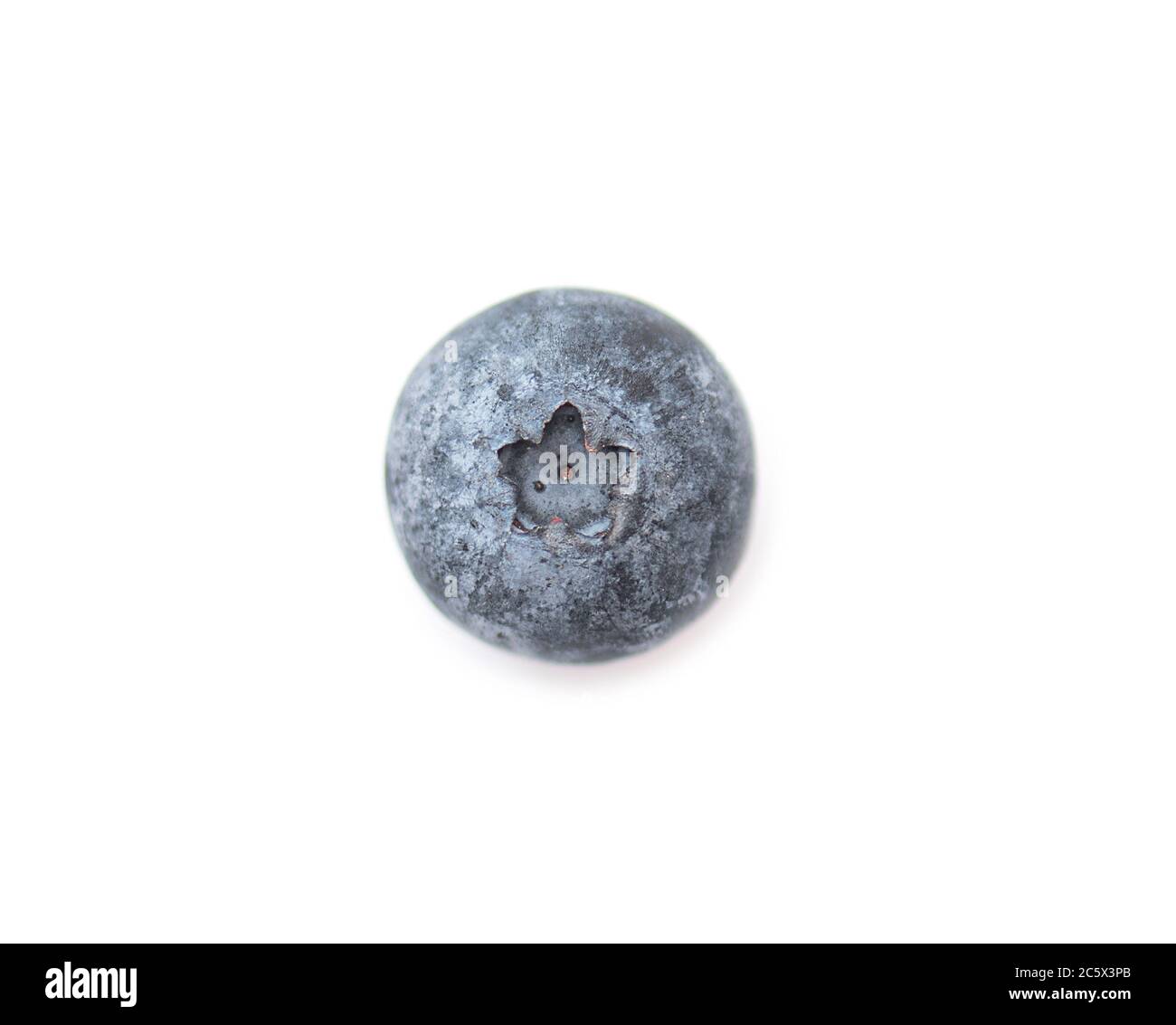 Blueberry or bilberry and blackberry, isolated on white background, top view Stock Photo