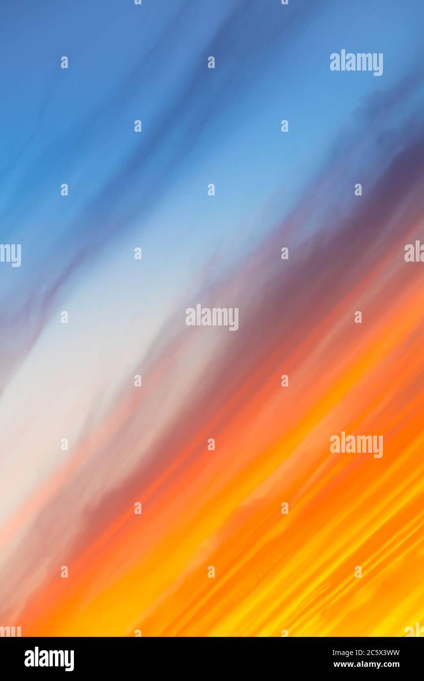 Yellow, orange and blue gradient abstract vertical background Stock Photo