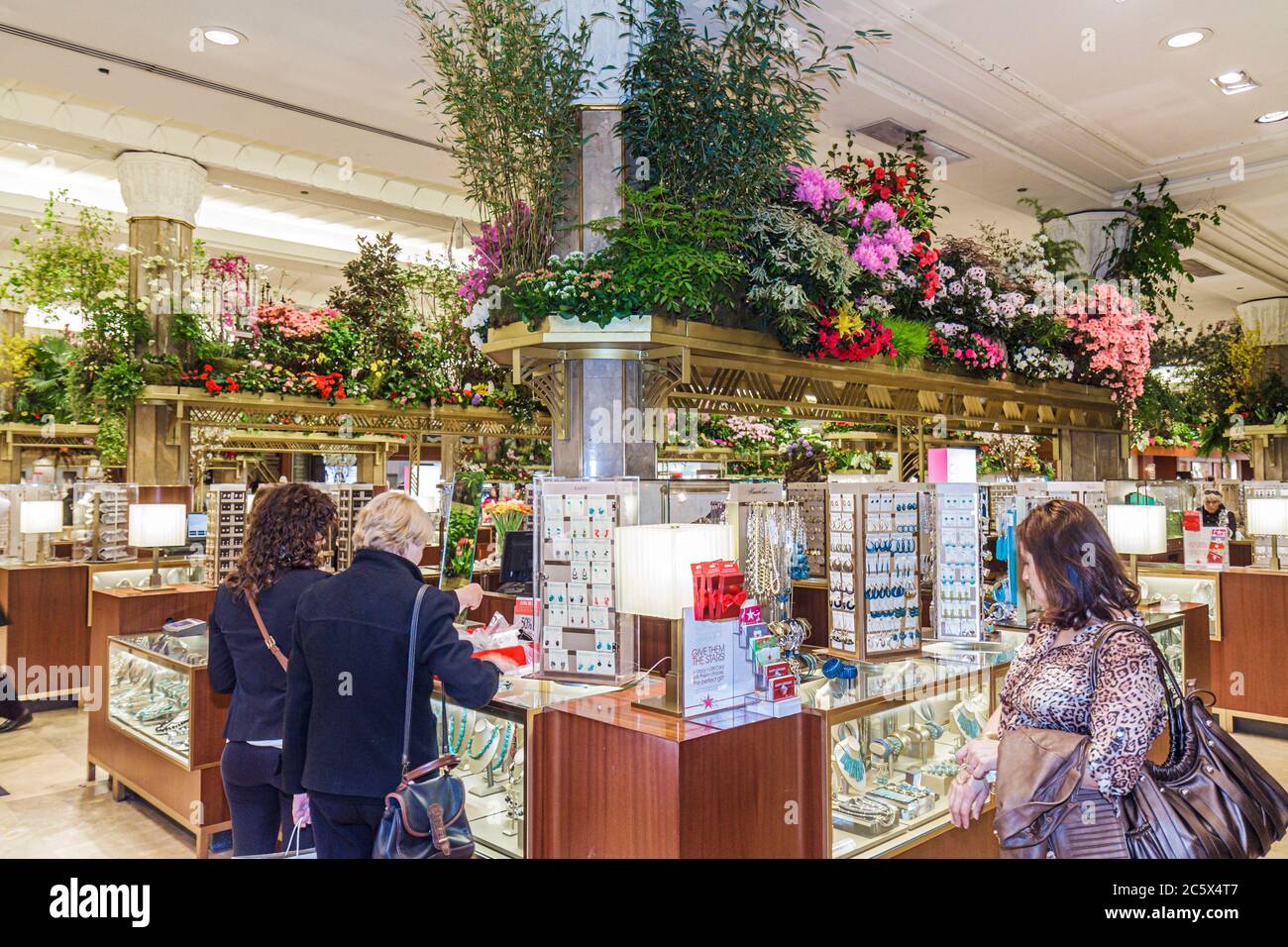 New York City,NYC NY Manhattan,Midtown,34th Street,Macy's,retail chain,Herald Square,department store,Flower Show,shopping shopper shoppers shop shops Stock Photo