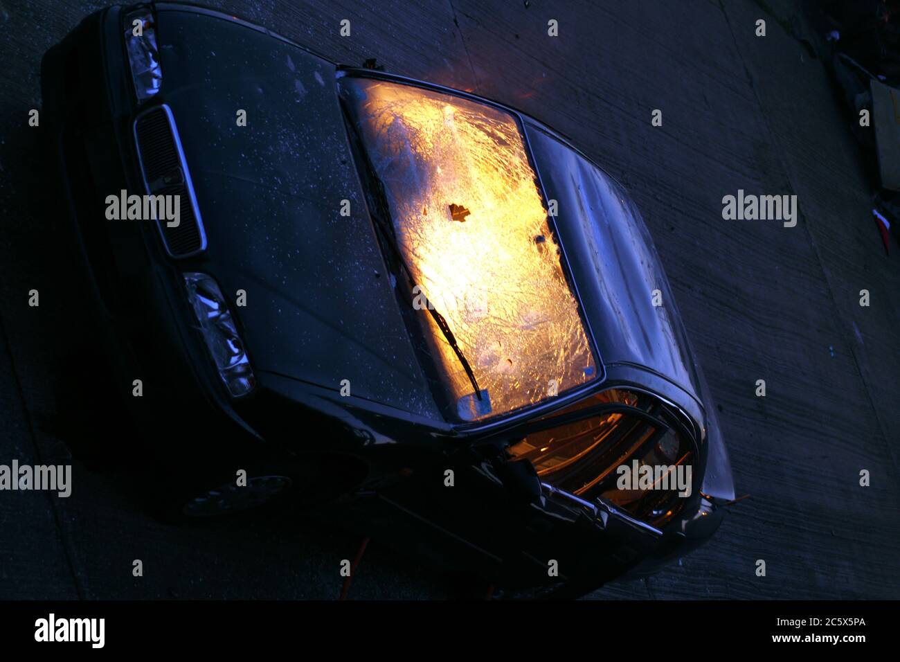 street riot, motor vehicle fire Stock Photo - Alamy