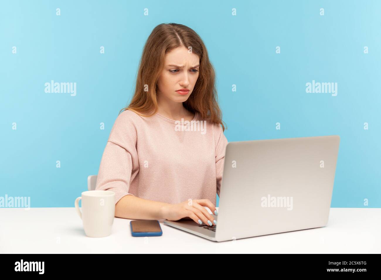 Annoyed laptop typing hi-res stock photography and images - Alamy