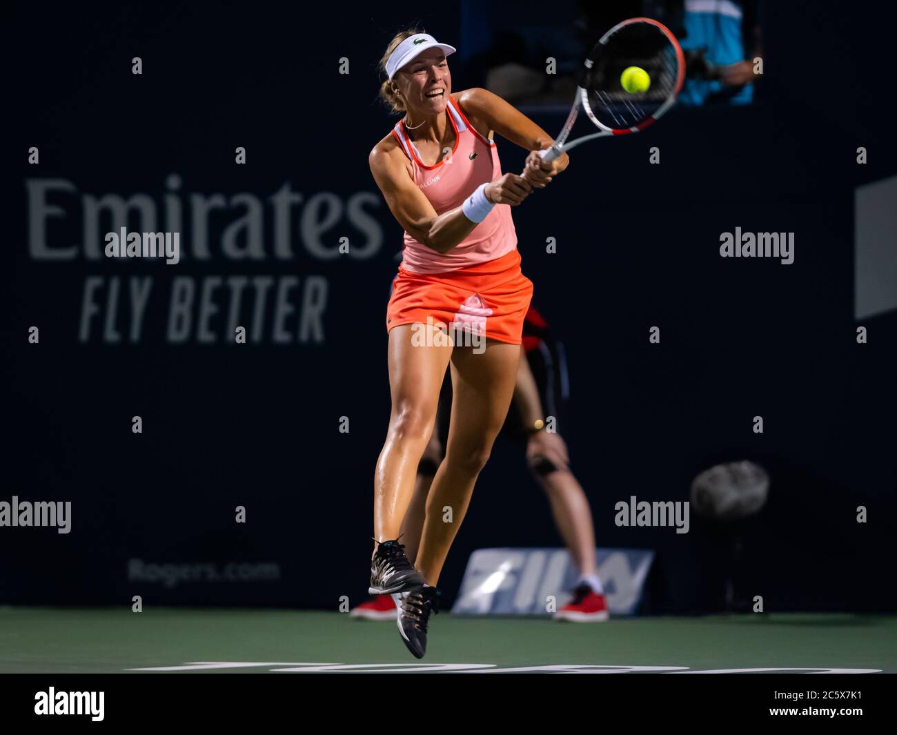 Anett Kontaveit of Estonia in action during her first-round match at the 2019  Rogers Cup WTA Premier Tennis 5 Tournament Stock Photo - Alamy