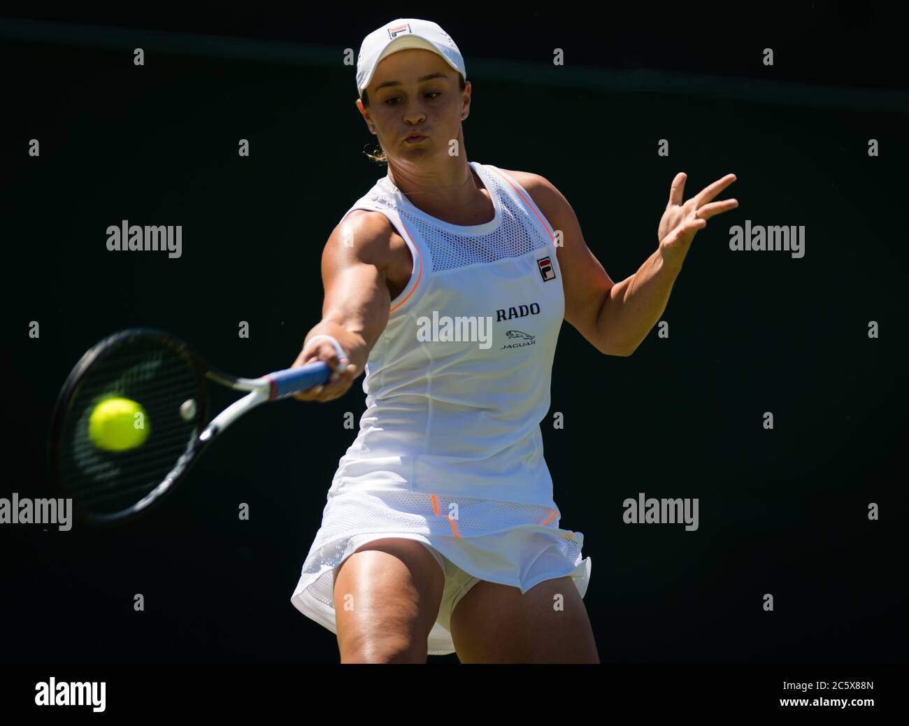 Ashleigh Barty of Australia in action during her second-round match at ...