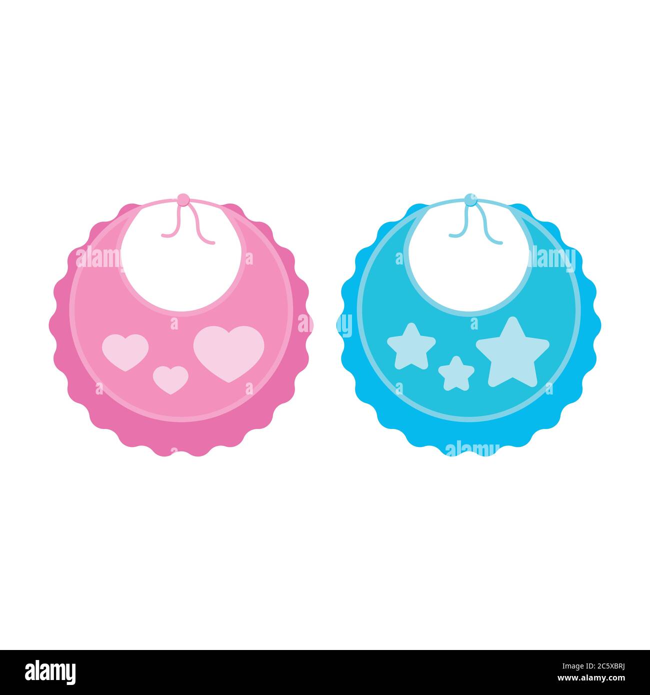 Baby bib icon logo set isolated on white background Stock Vector Image ...