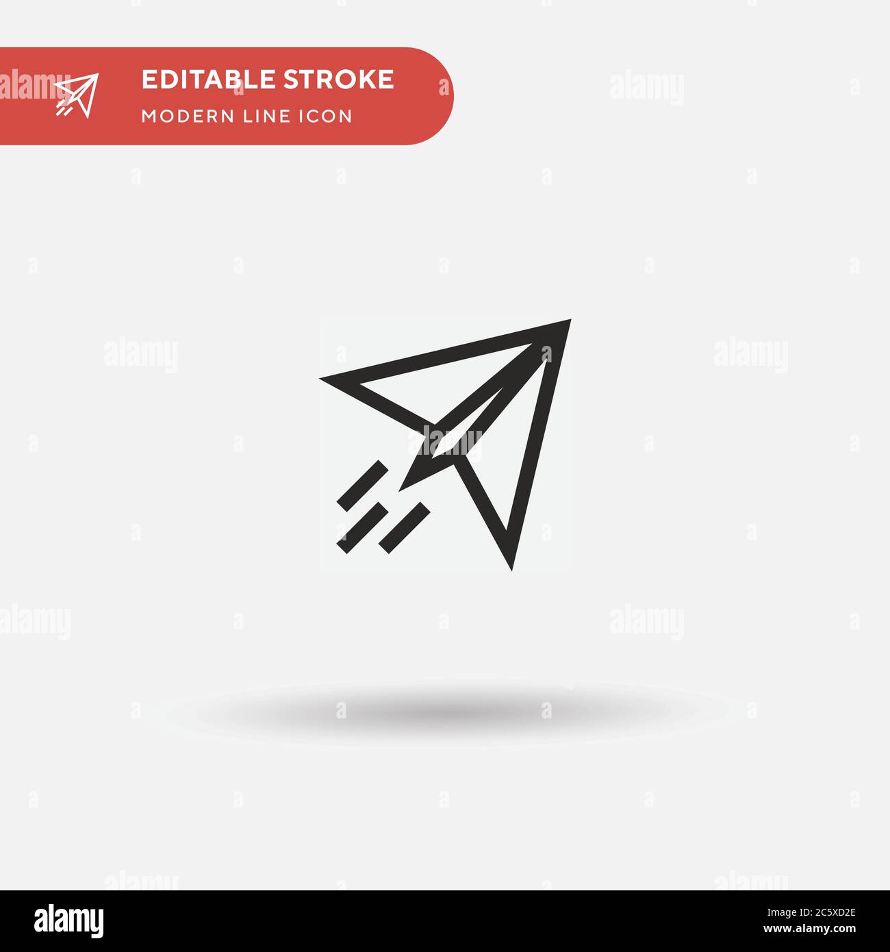 Paper Plane Simple vector icon. Illustration symbol design template for ...