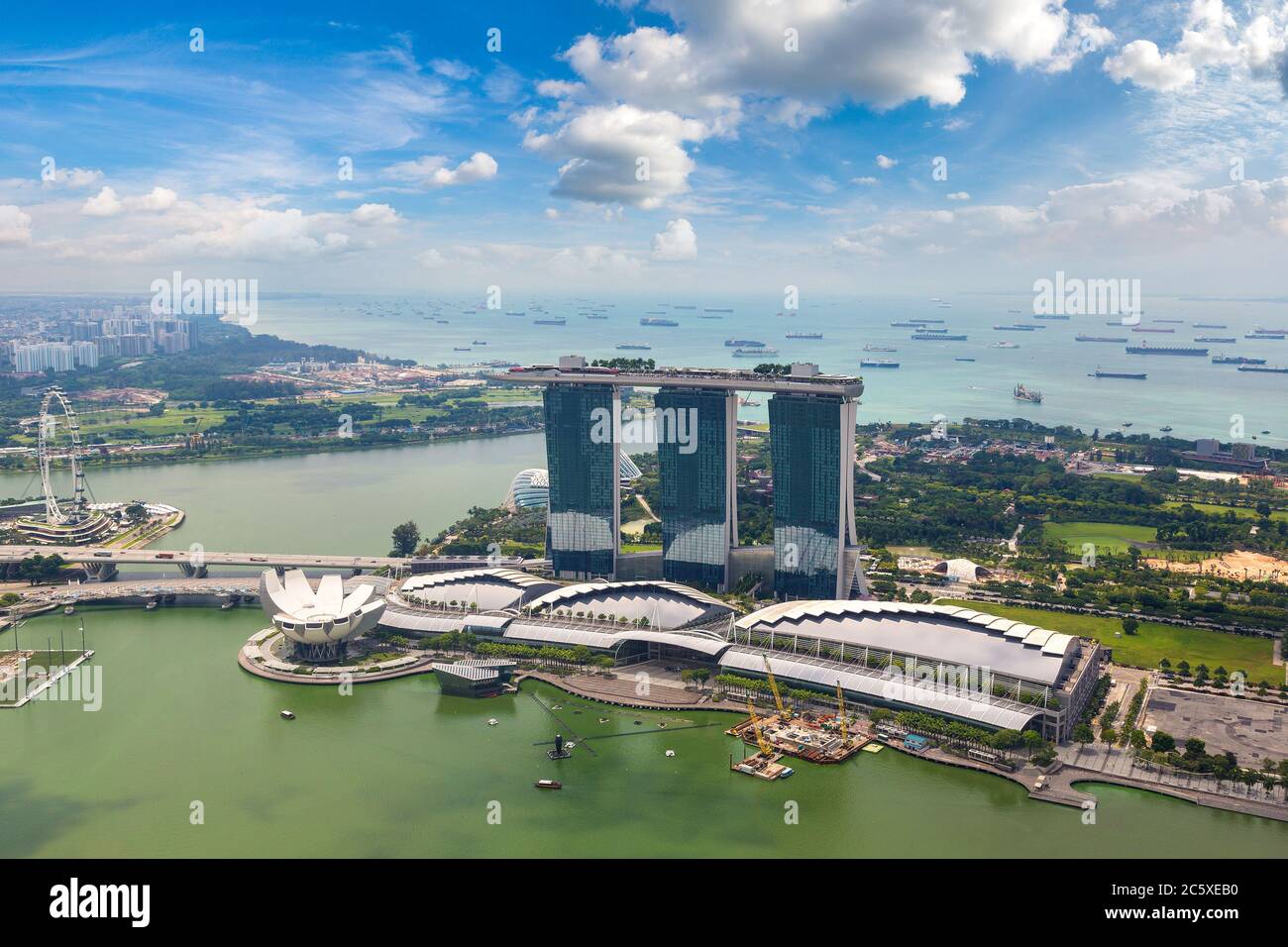 Aerial view marina bay sands hi-res stock photography and images - Alamy