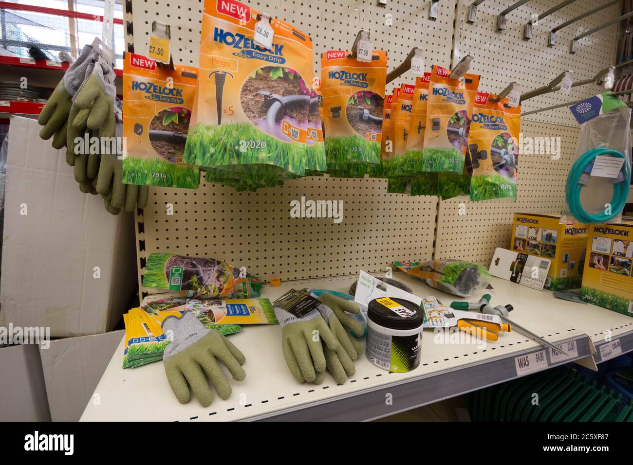 Hozelock  in Garden centre Stock Photo