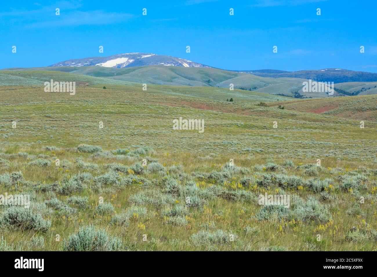 vast sagebrush flats and foothills below mount edith in the big belt