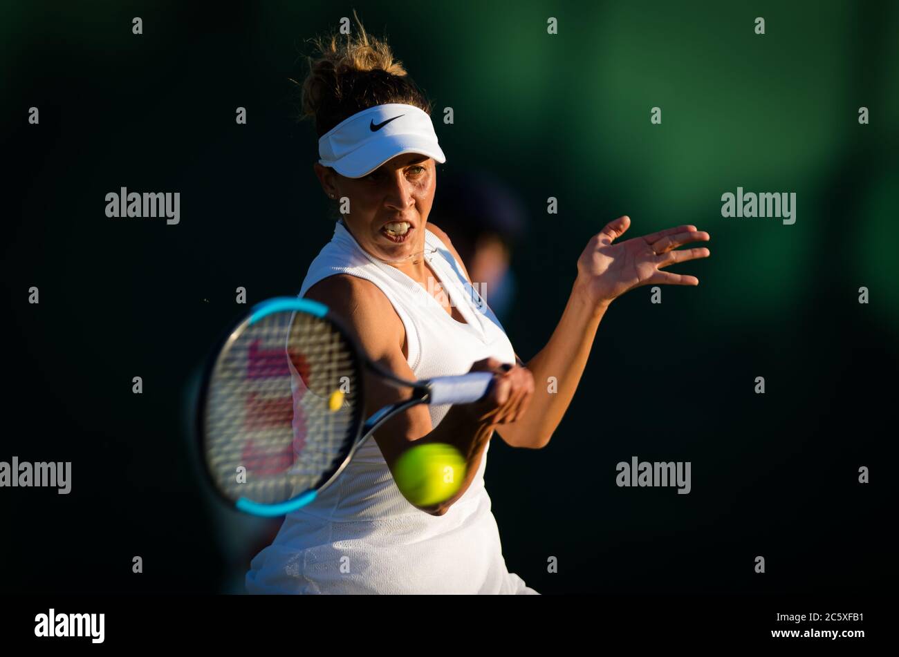 Madison Keys of the United States in action during her secondround