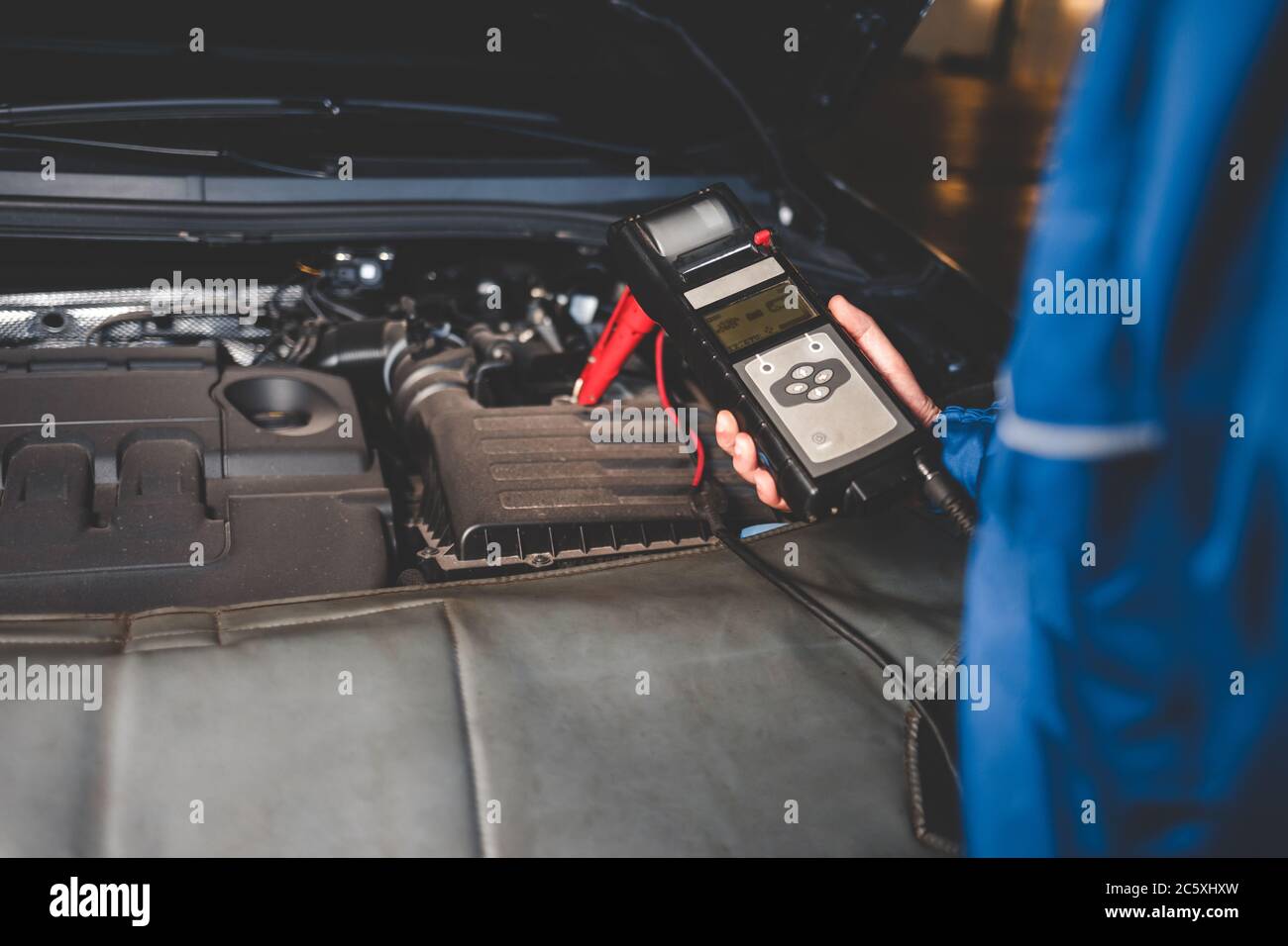 Checking the vehicle electrical system concept Stock Photo Alamy