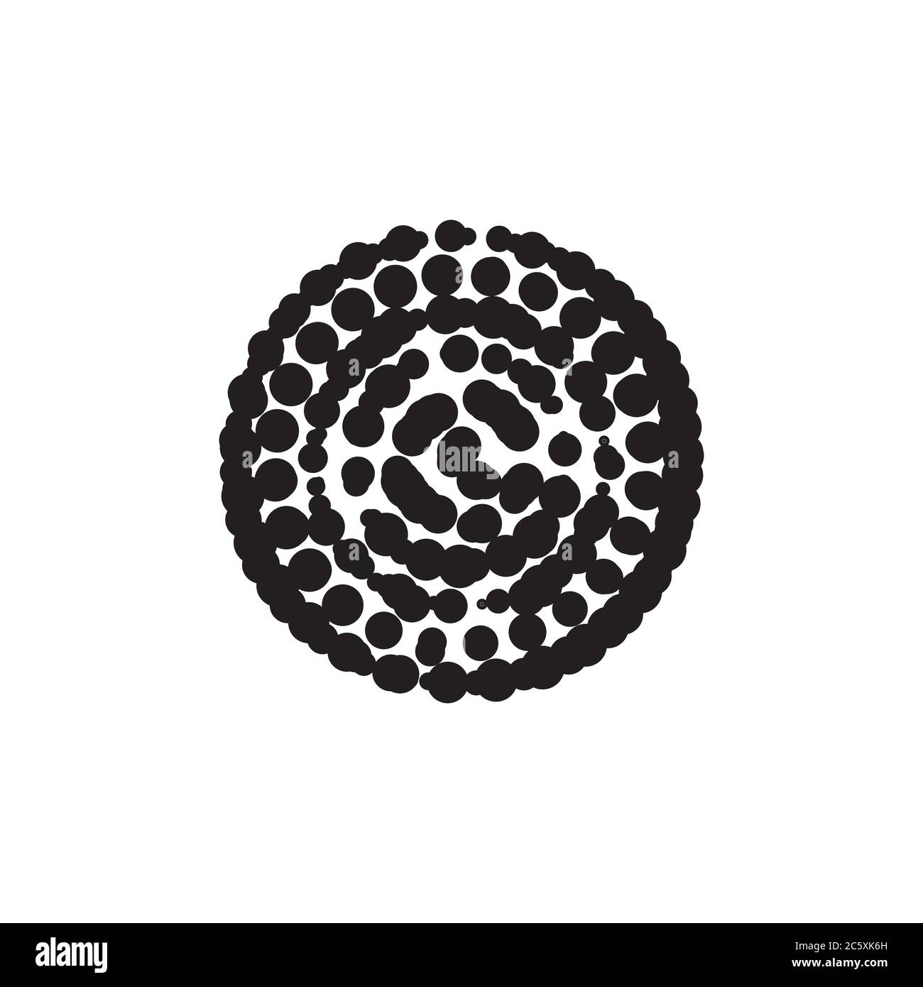 microbe bacteria virus icon vector isolated on white background Stock Vector