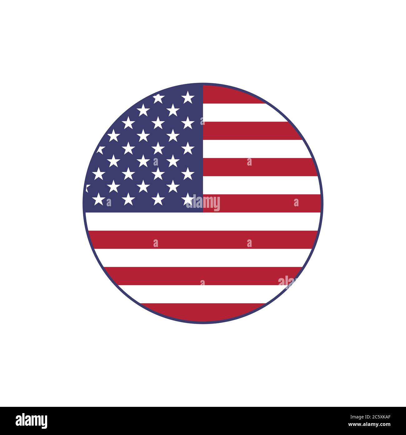 circle united states america flag design vector illustration Stock Vector