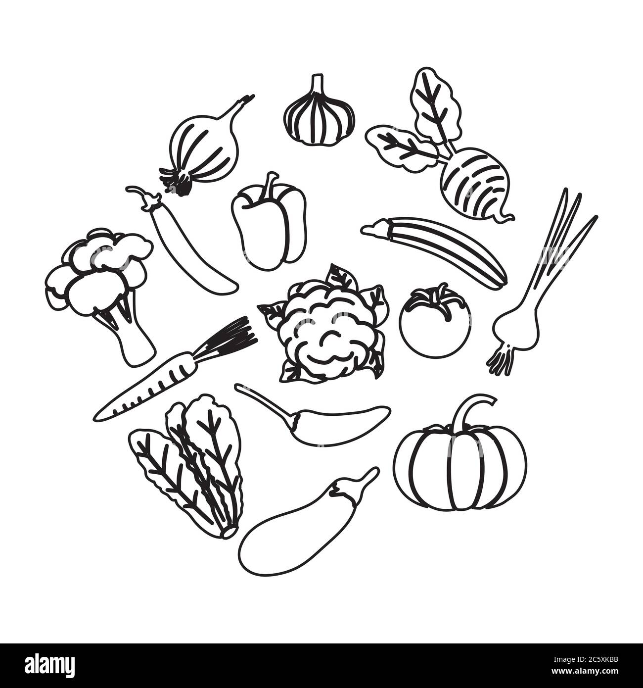 line icon vegetable design vector illustration Stock Vector Image & Art ...