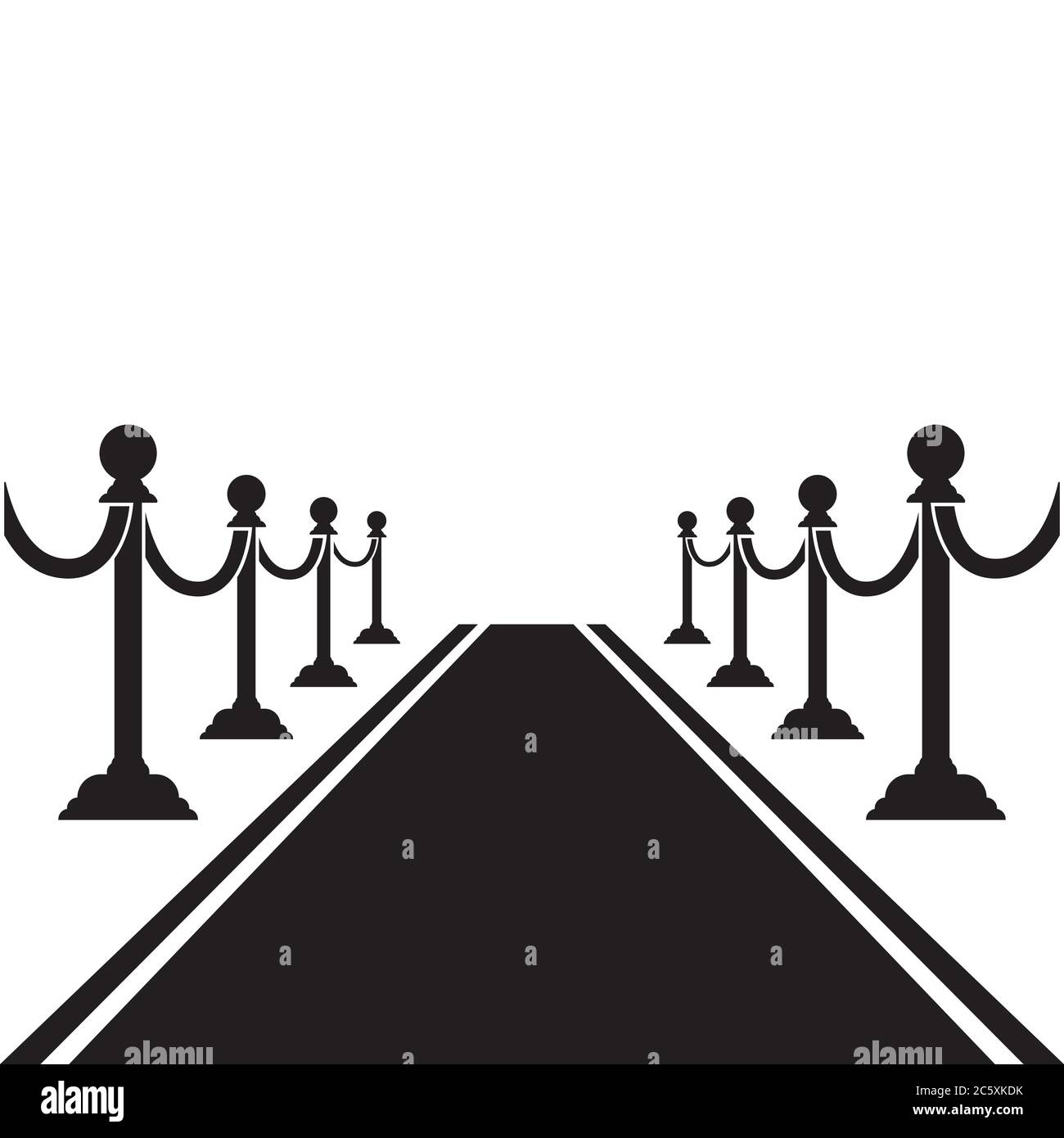 carpet with barriers design vector illustration Stock Vector