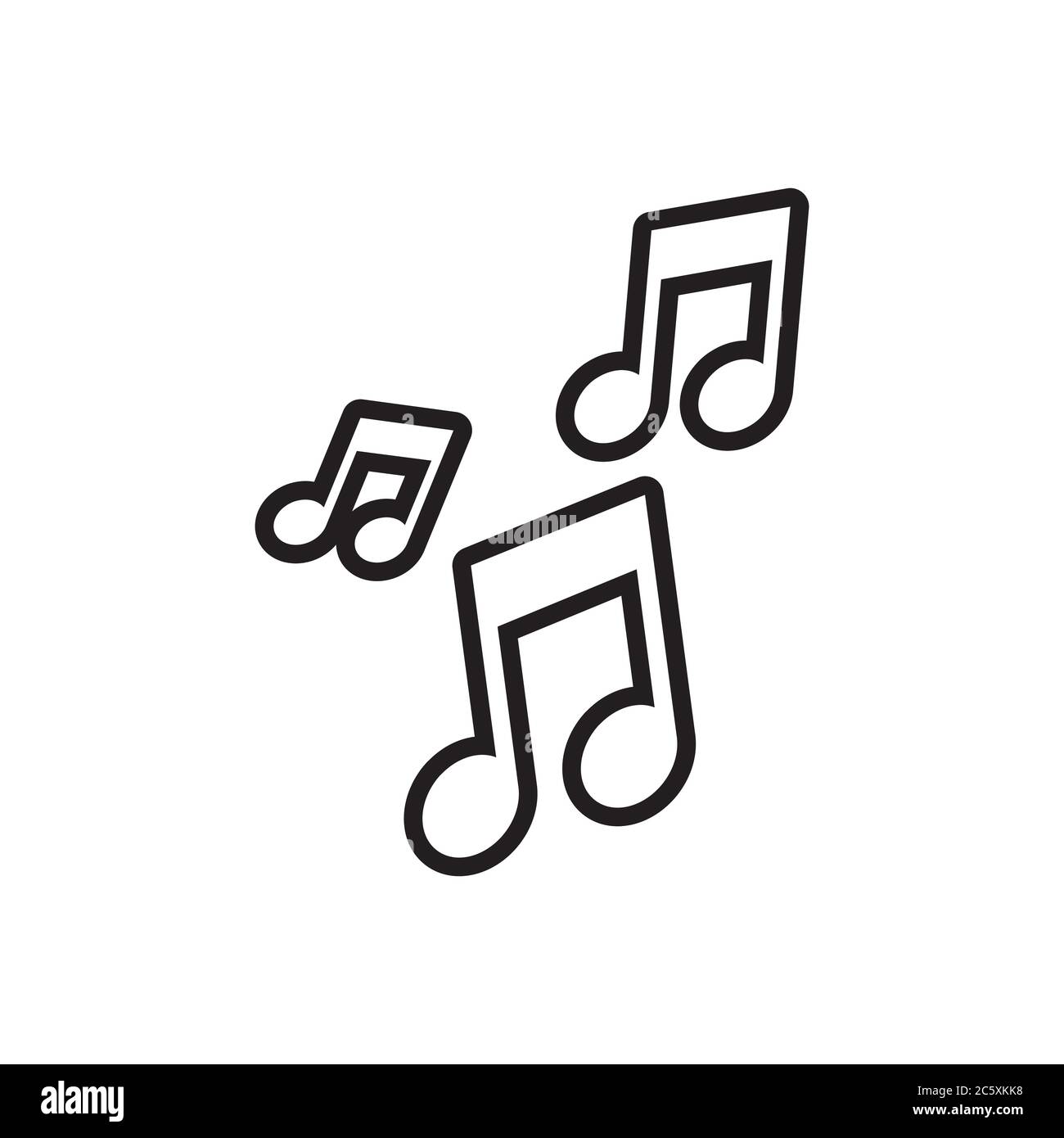 line icon music note design vector illustration Stock Vector Image ...