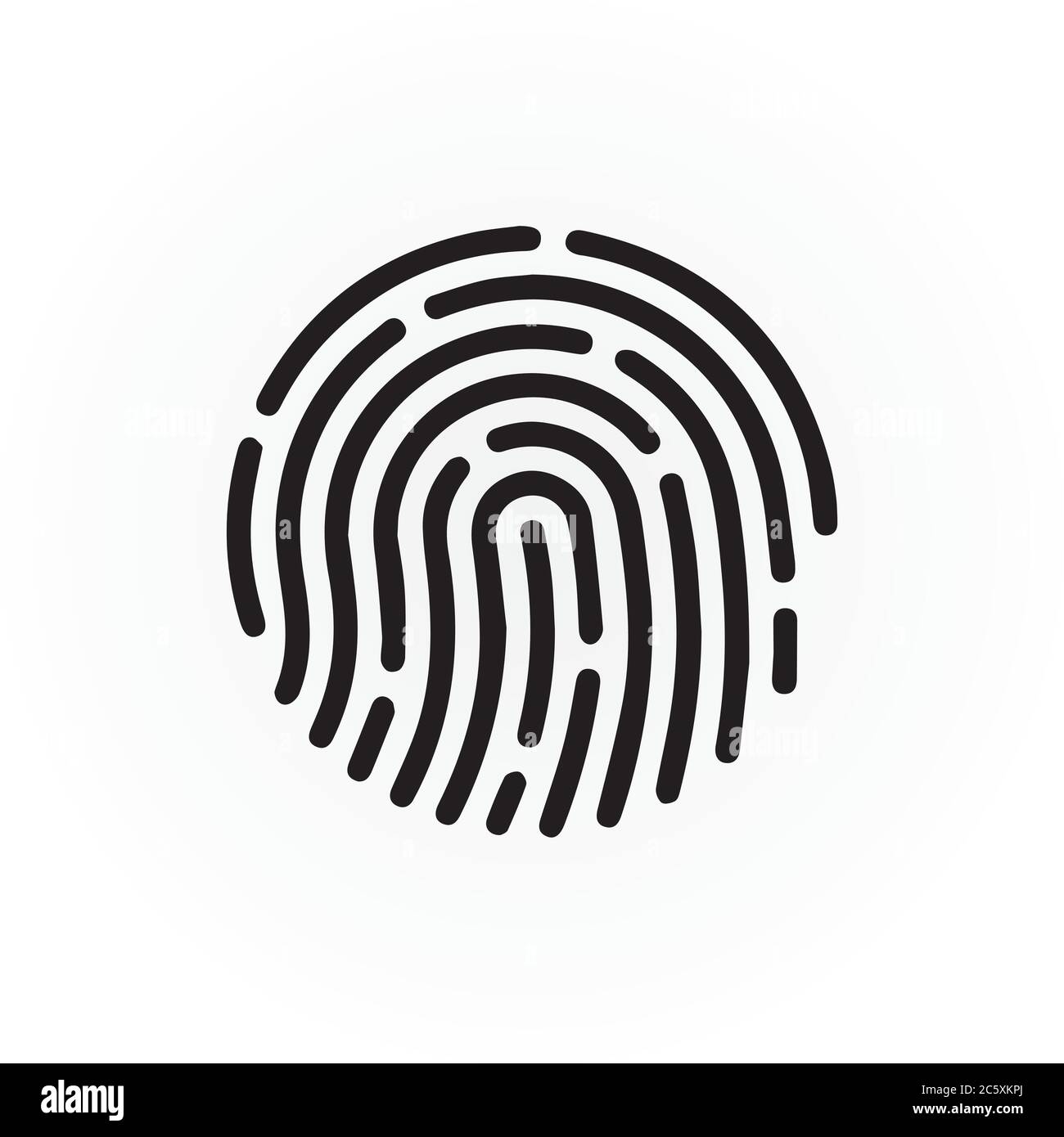 fingerprint icon vector isolated on white background Stock Vector