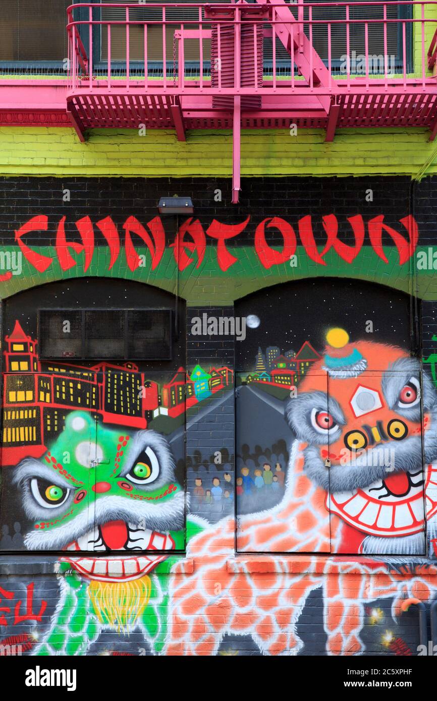 Mural in Chinatown,San Francisco,California,USA Stock Photo Alamy