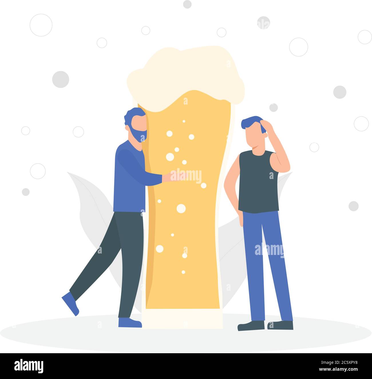 Two men at a bar Stock Vector Images - Alamy