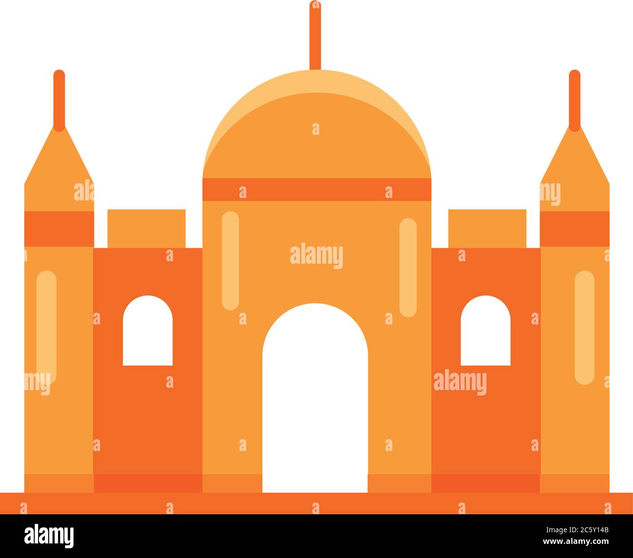 mosque muslim temple flat style icon vector illustration design Stock ...