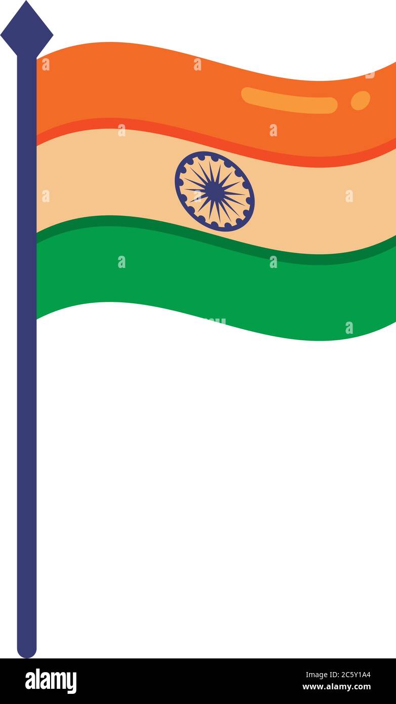 Independece day india celebration flag flat style icon vector illustration  design Stock Vector Image & Art - Alamy