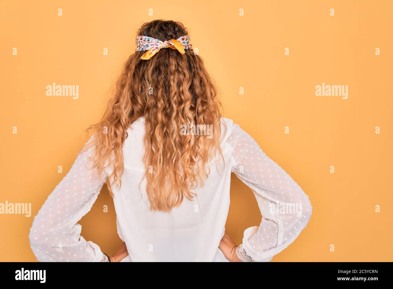 Back view standing beautiful blonde hi-res stock photography and images -  Page 18 - Alamy