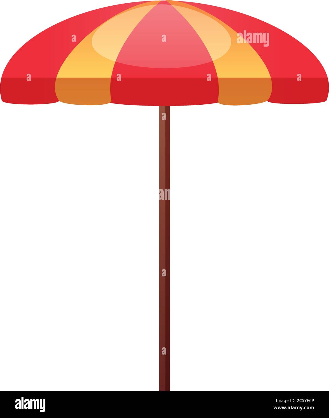 striped umbrella design, summer beach and weather theme Vector