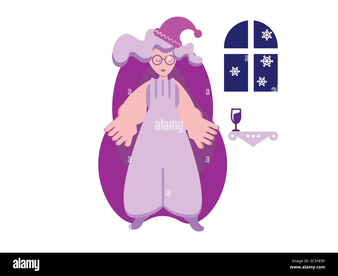 purple xmas hat