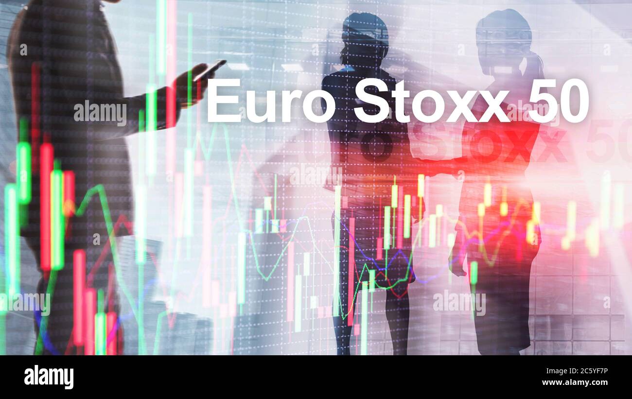 Euro Stoxx 50. STOXX50E. Index Eurozone concept. Stock Photo