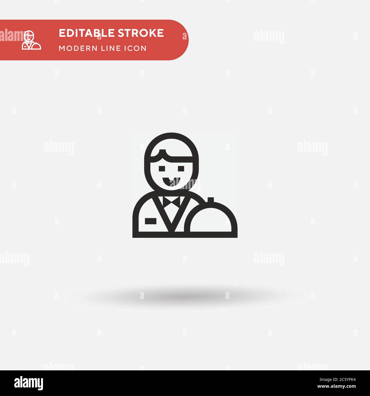 Icon restaurant cloche editable Stock Vector Images - Alamy