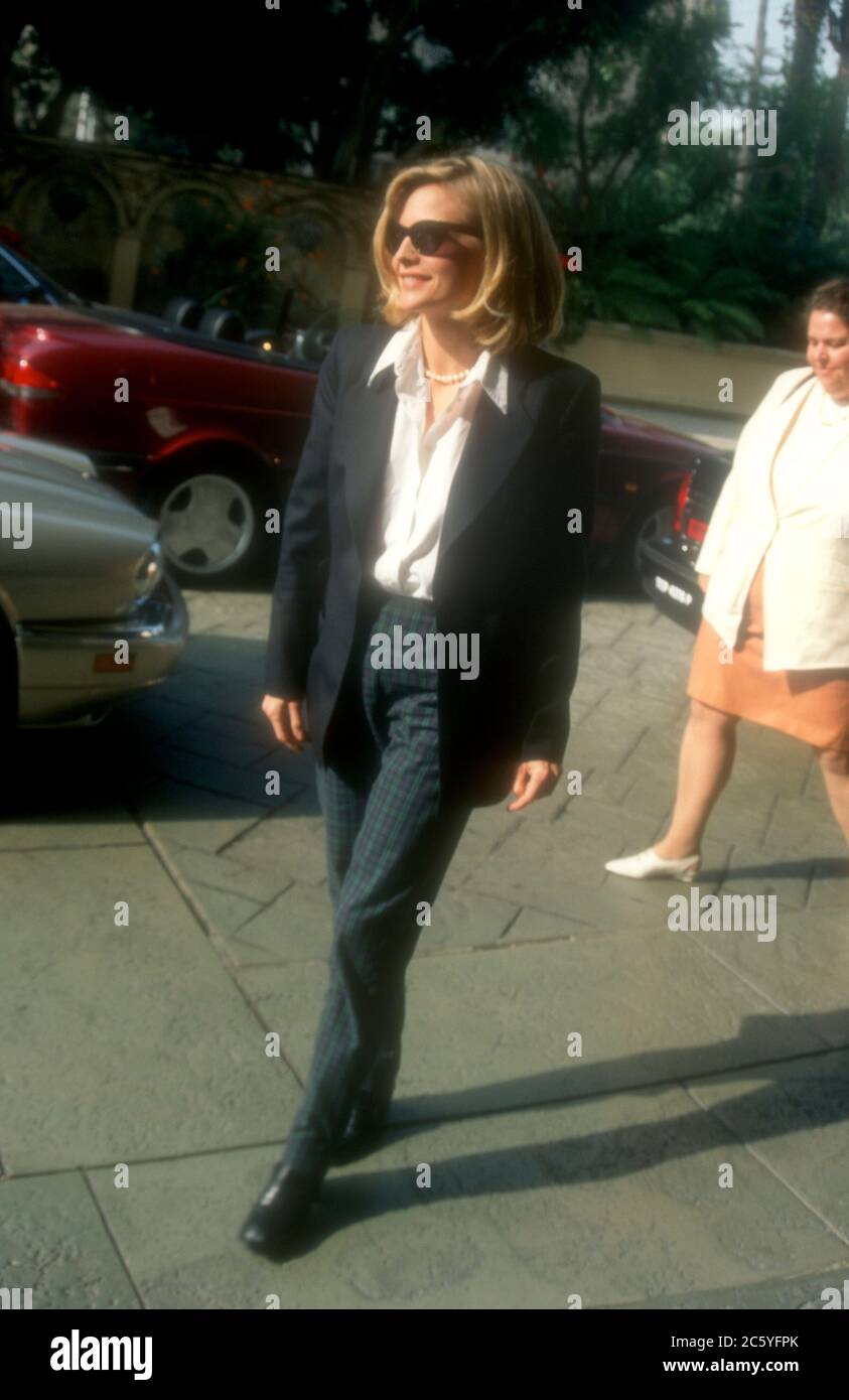 Beverly Hills, California, USA 6th December 1995 Actress Michelle Pfeiffer attends the 19th Annual Women In Film Crystal and Lucy Awards on December 6, 1995 at the Four Seasons Hotel in Beverly Hills, California, USA. Photo by Barry King/Alamy Stock Photo Stock Photo