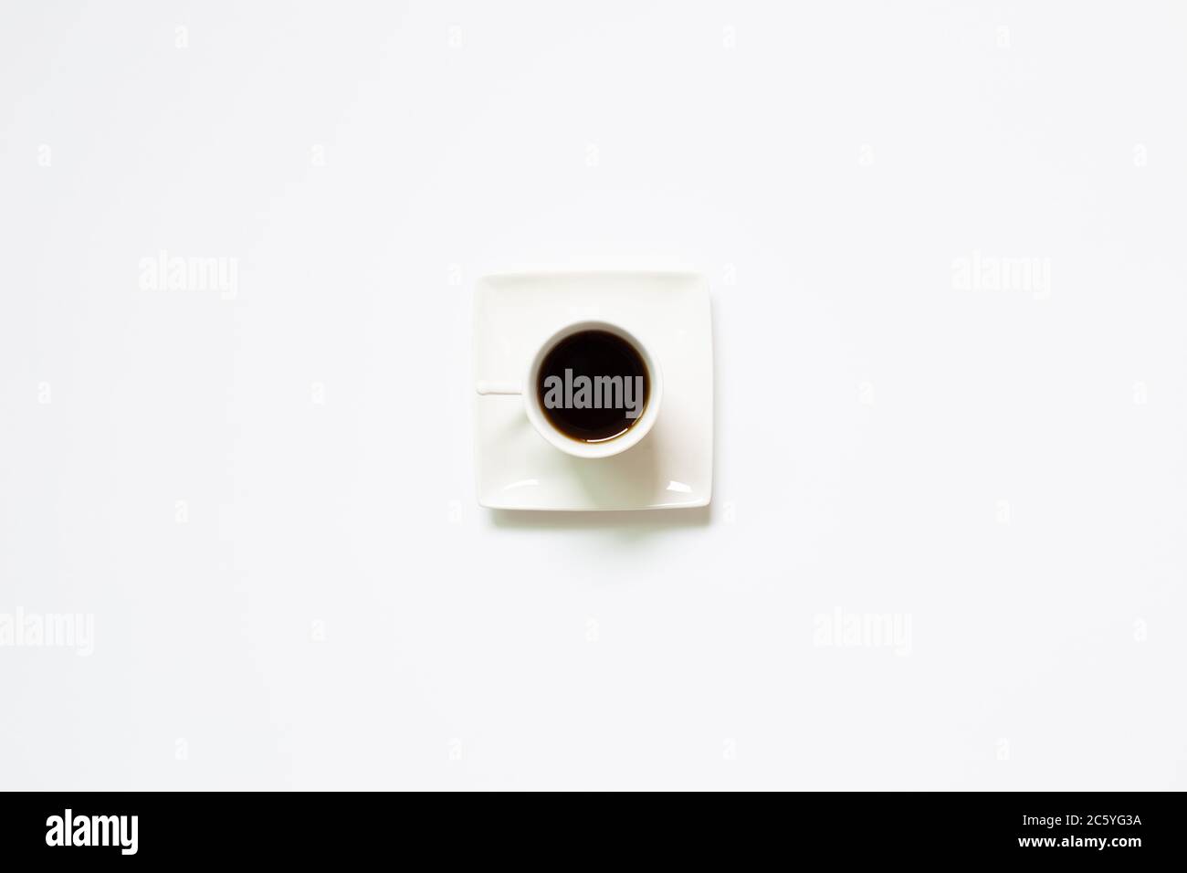 Flat lay top view of coffee cup hi-res stock photography and images - Alamy