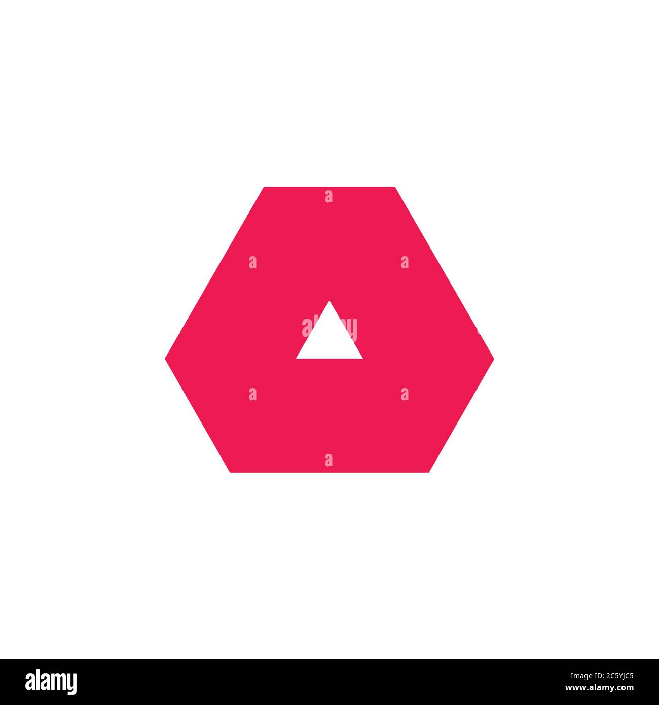 polygonal triangle geometric simple logo vector Stock Vector
