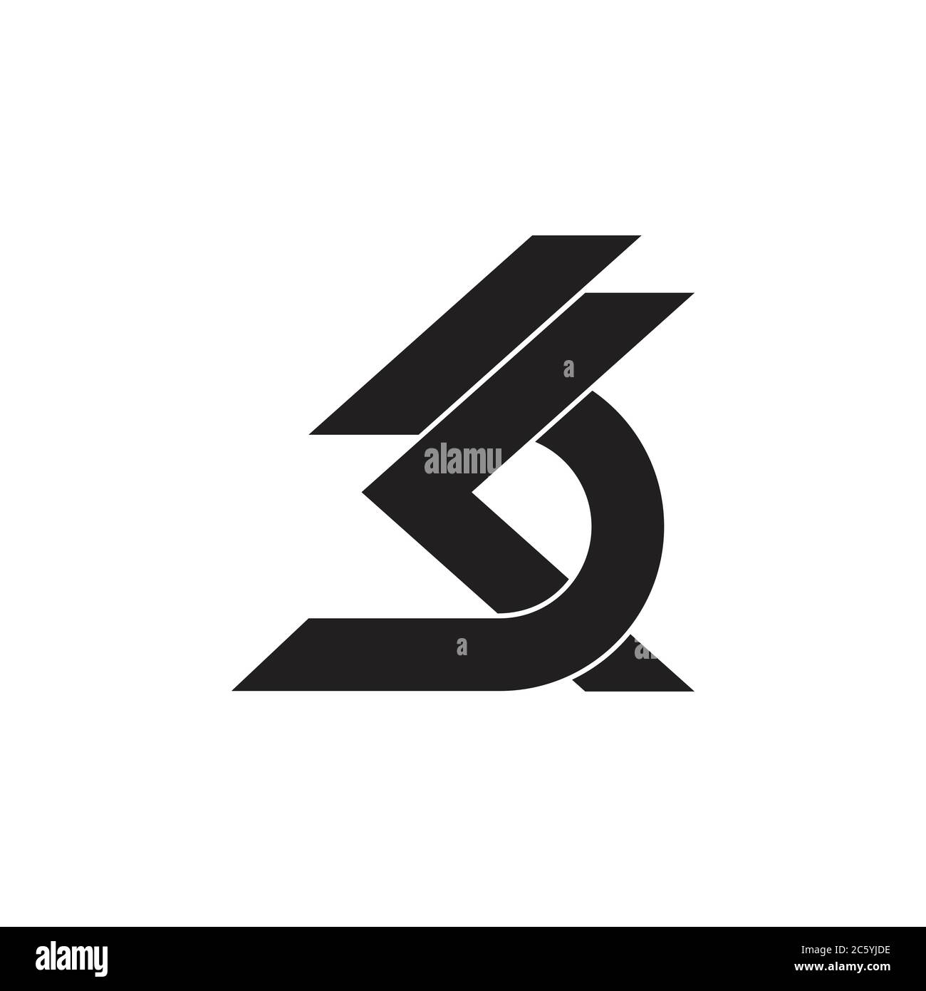 letters kb linked geometric logo Stock Vector