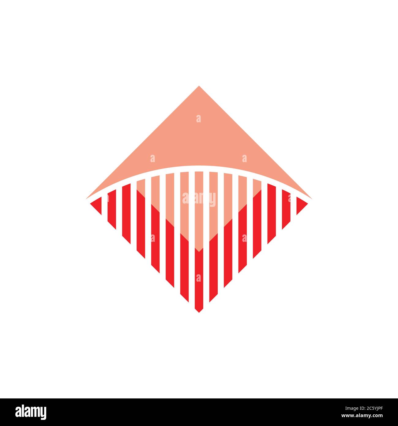 stripes geometric arrow square logo vector Stock Vector