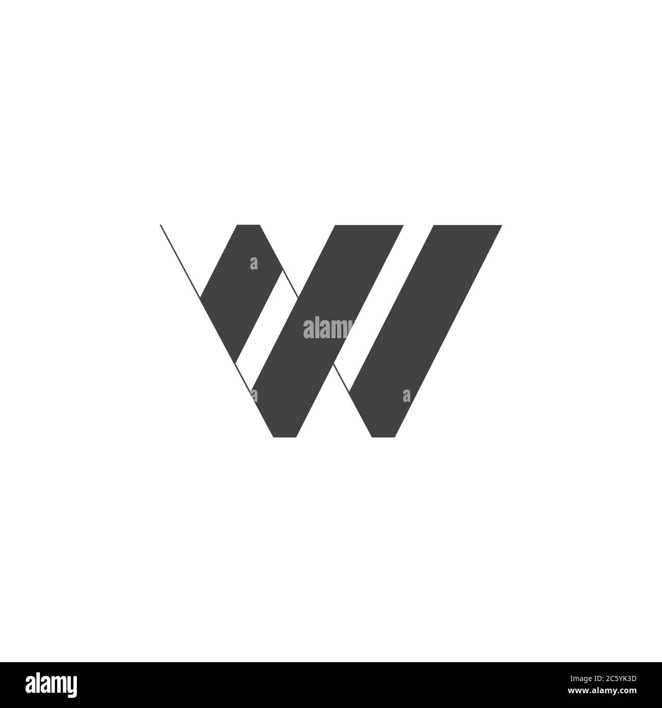 letter w simple stripes geometric logo vector Stock Vector Image & Art ...