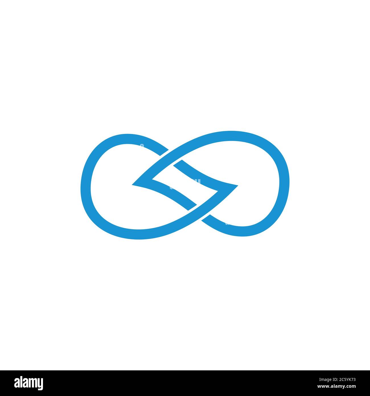 abstract linear linked drop water symbol logo vector Stock Vector