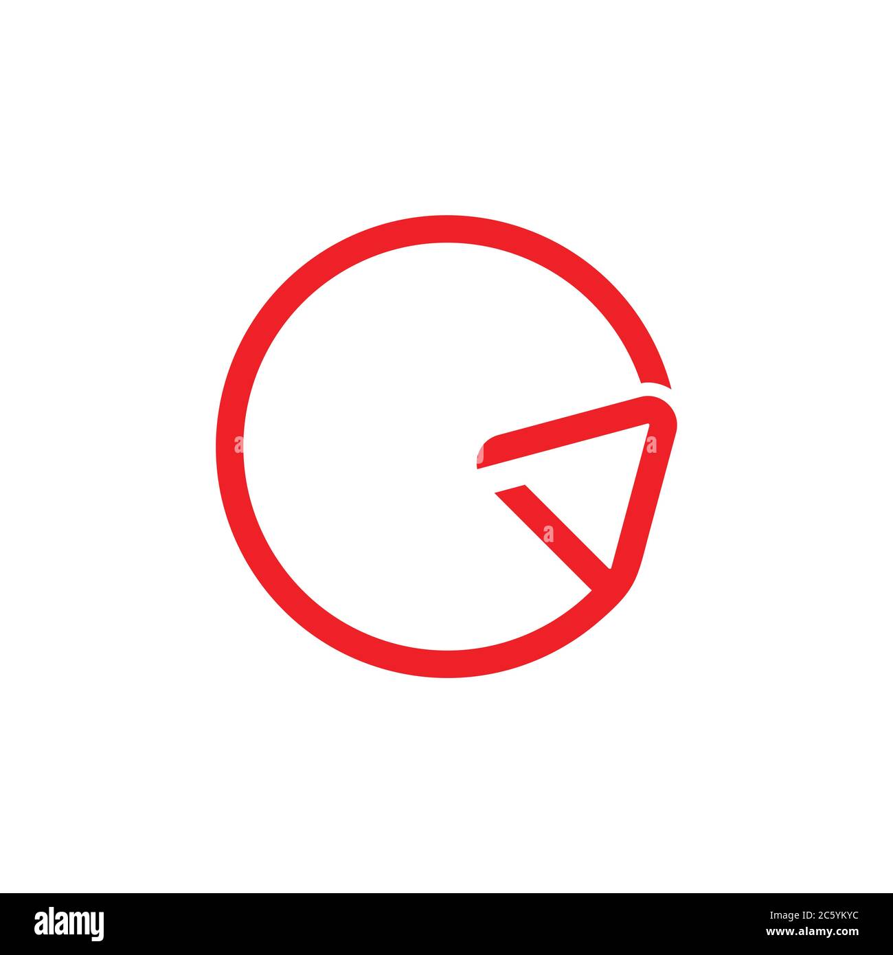 triangle rotation motion line letter g logo vector Stock Vector