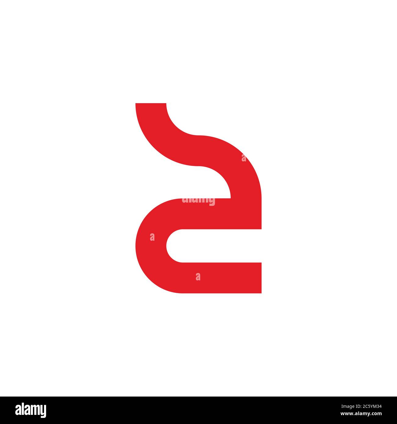 abstract letter ad simple geometric line logo vector Stock Vector