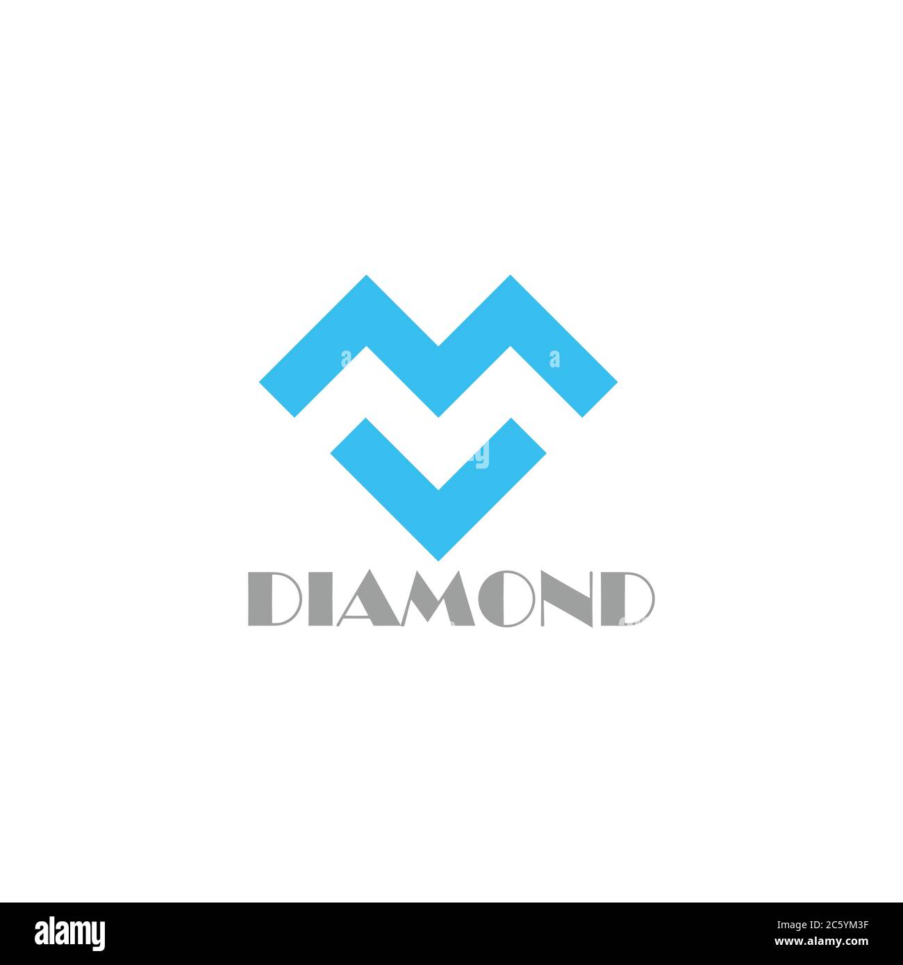 abstract letter mv diamond shape geometric logo vector Stock Vector
