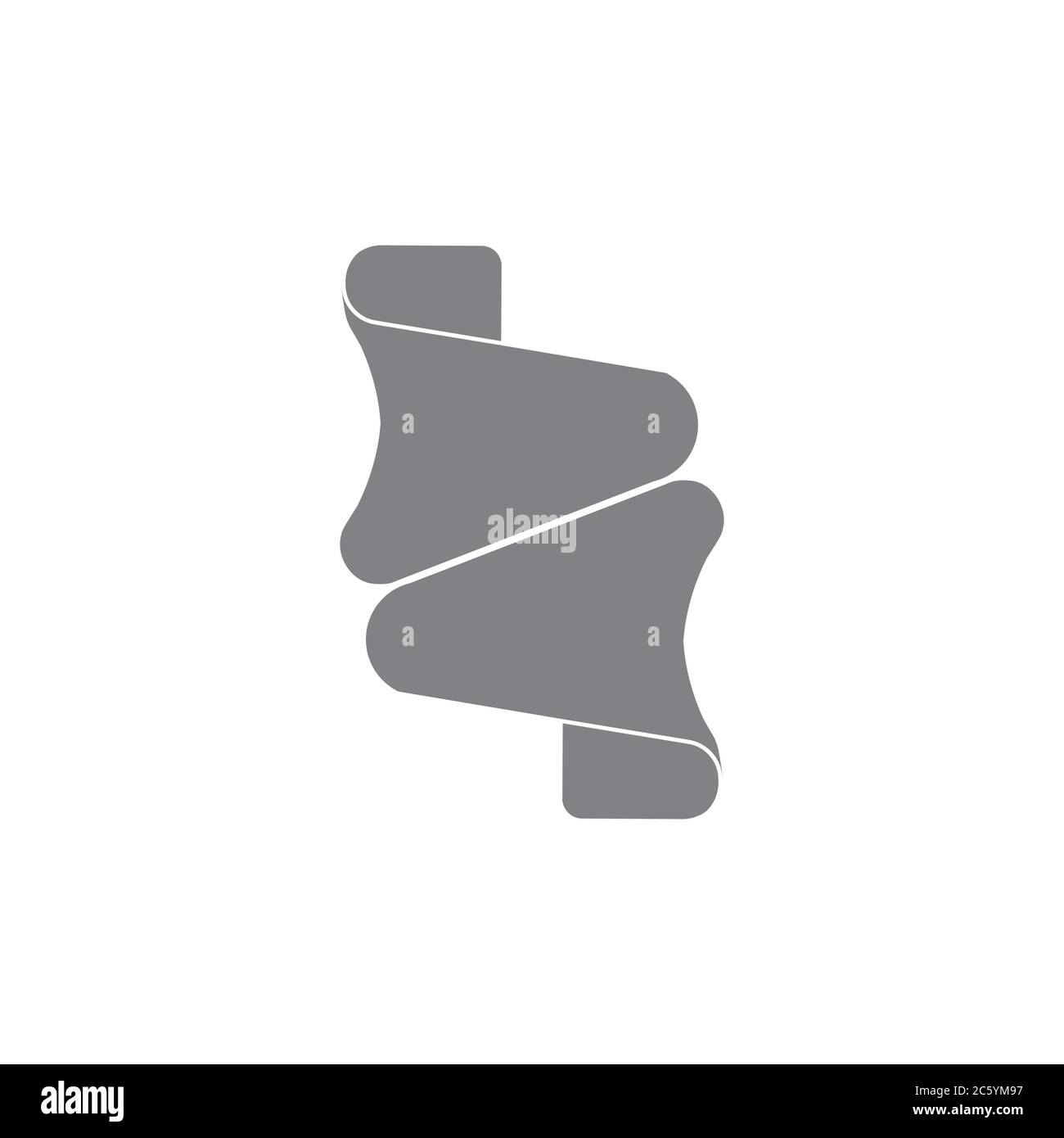 opposite arrow 3d curves logo vector Stock Vector